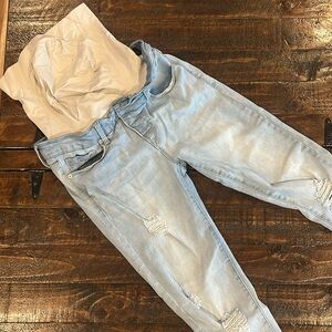 EUC BLANQI Skinny Destructed Maternity Jeans